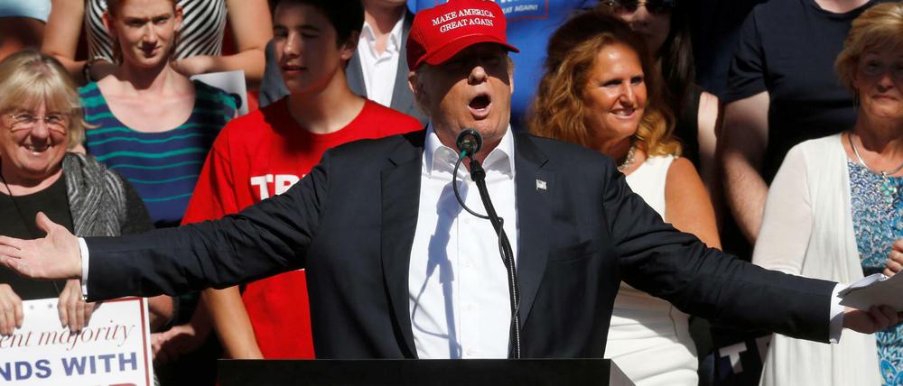 Donald Trump während einer Wahlkundgebung im Mai 2016.