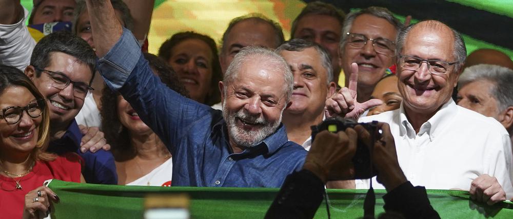 Luiz Inacio Lula da Silva nach seinem Sieg über den noch amtierenden brasilianischen Präsidenten Bolsonaro.