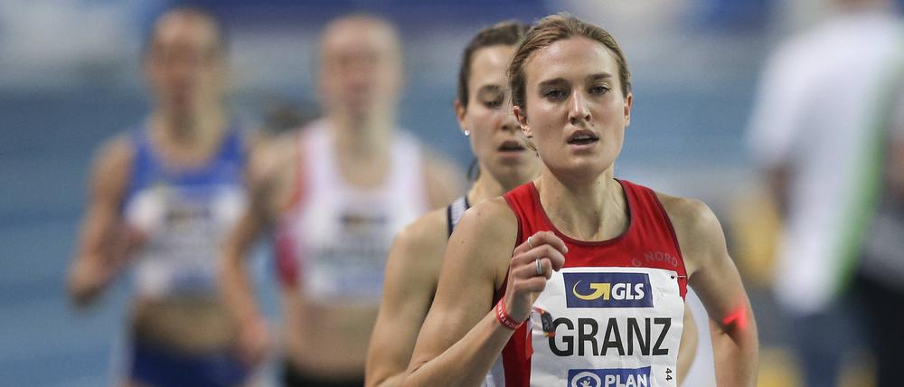 Caterina Granz, 26, ist eine der besten deutschen Mittelstreckenläuferinnen. Zu ihren Paradestrecken zählen die 1500 sowie die 300 Meter. Granz studiert Psychologie an der Freien Universität Berlin.