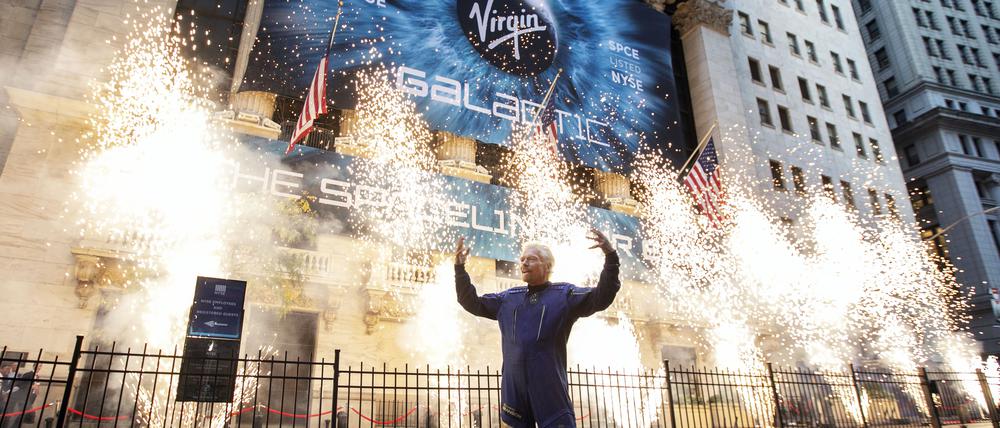 Richard Branson hat seine Weltraumfirma Virigin Galactic mit einem Spac an die Börse gebracht.