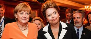 Angela Merkel und Dilma Rousseff bei einem Treffen in Santiago de Chile 2013