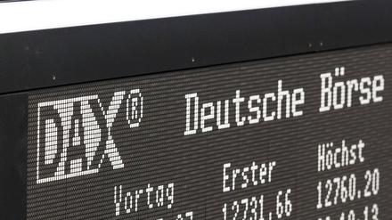 Dax-Anzeigetafel in Frankfurt.