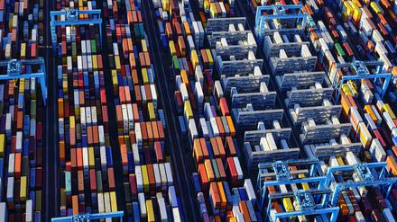 In Rotterdam, dem größte Hafen Europas, stiegen zwischenzeitlich die Wartezeiten von Containerschiffen deutlich.