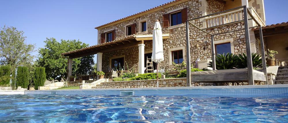 Eine typische Ferien-Finca mit Pool in Mallorca.
