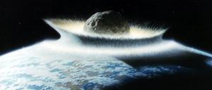 Einschlag mit Folgen. Auf den Asteroidentreffer von 66 Millionen Jahren folgten wohl Serien schwerster Erdbeben. (Illustration)