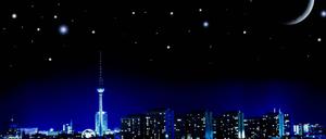 Der Nachthimmel über Berlin.