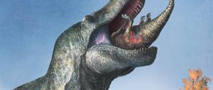 Und der T. rex, der hatte Zähne, doch die Zähne sah man nicht.
