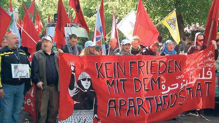 Eine antiisraelische Demonstration in Berlin.
